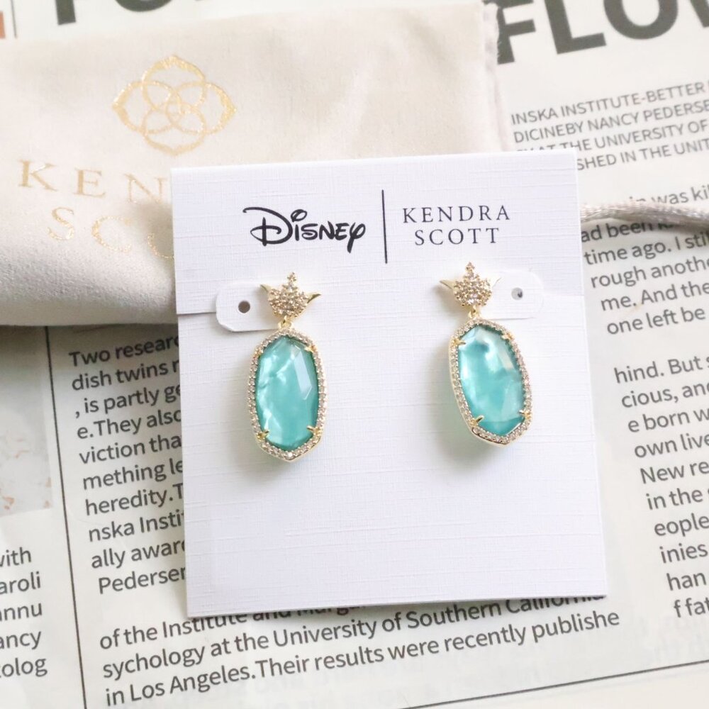 Kendra Scott Disney Dana Gold London Blue Earrings